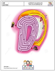 okul öncesi labirent bulmacai çalışma sayfaları